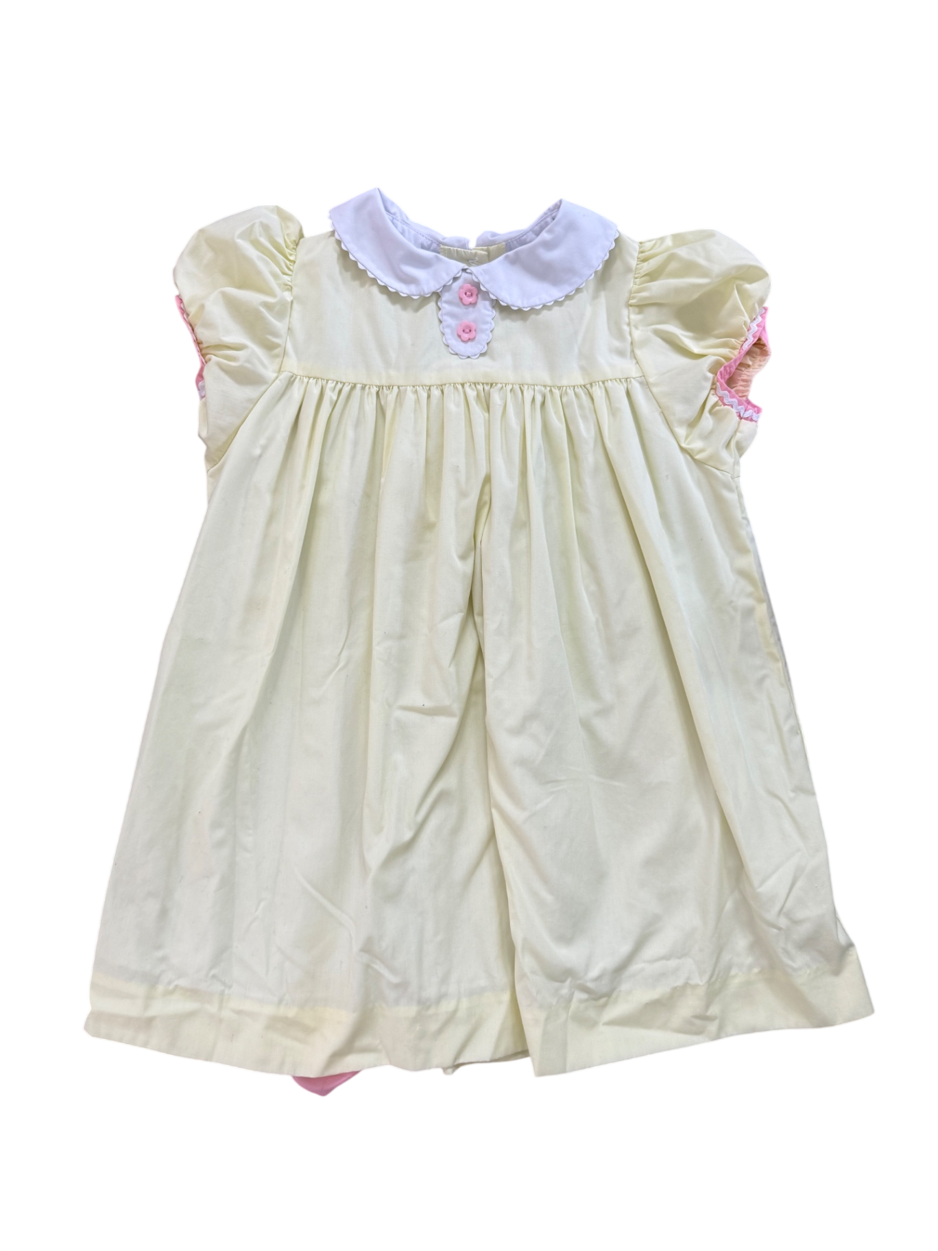 TBBC Yellow Pink Dress EUC 7