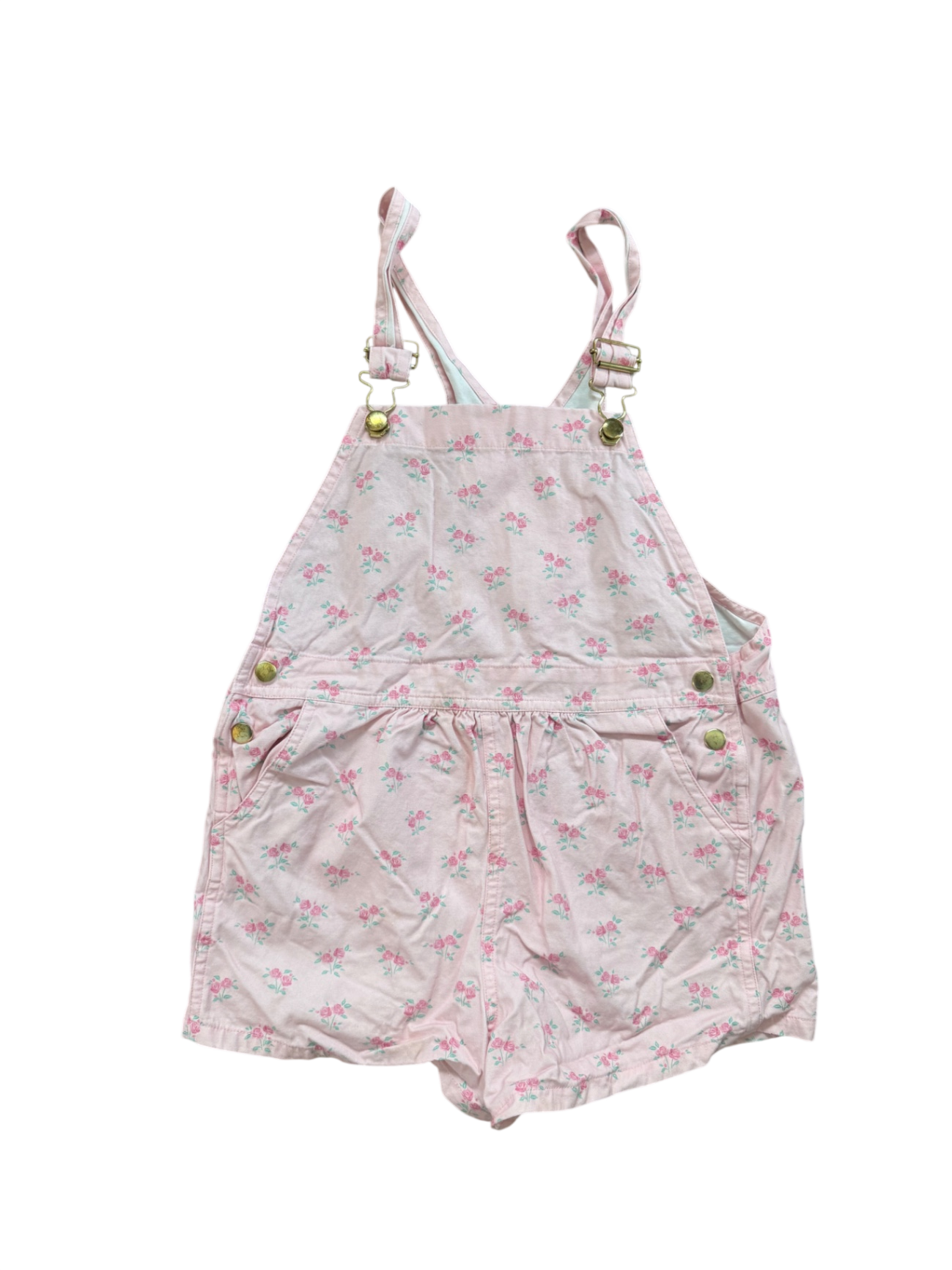 TBBC Pink Floral Overalls VGUC 8