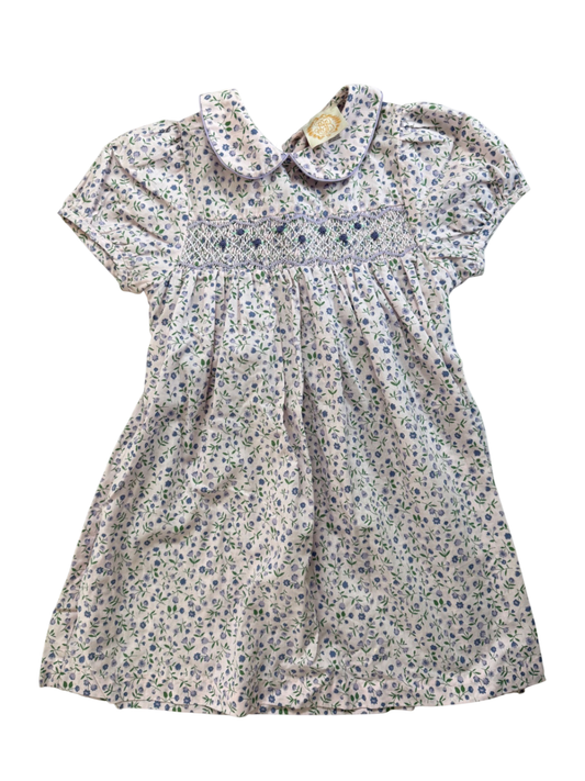 TBBC Purple Floral Smocked Dress EUC 7