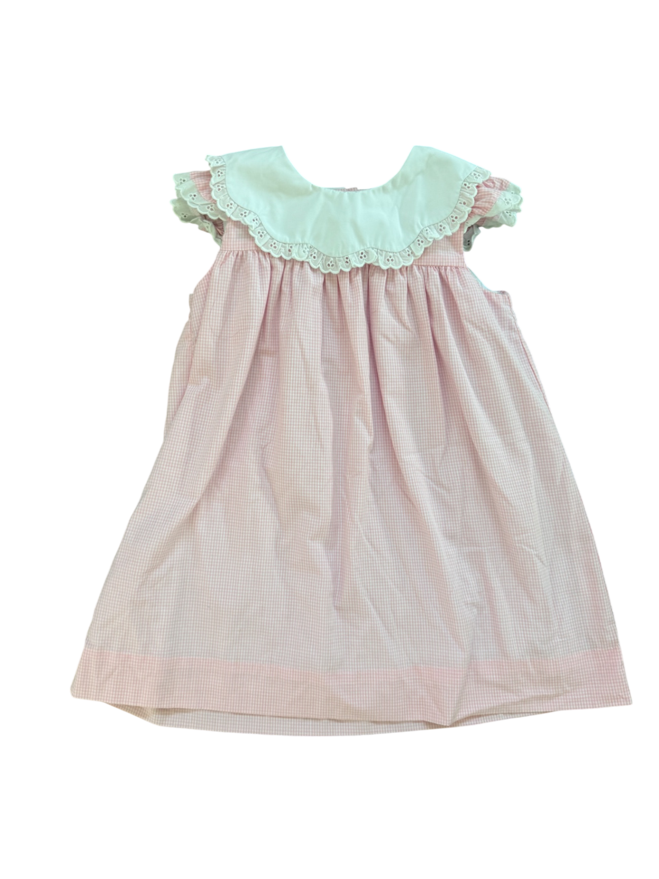 TBBC Pink Check Eyelet Dress