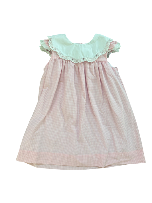 TBBC Pink Check Eyelet Dress