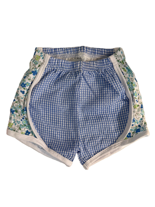 Blue Gingham Girls Shorts NWT